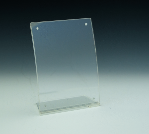 Clear Curved Sign Holder - 4x6