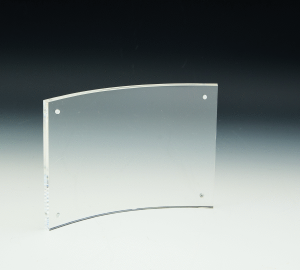 Clear Curved Sign Holder - 7X5