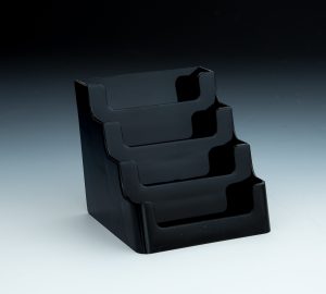 Black 4 Tier Business Card / Gift Card Holder