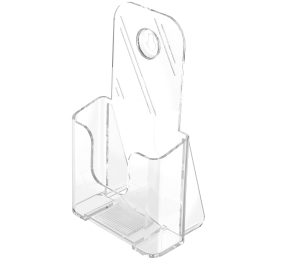 Clear Countertop or Wall Mount Holder for literature holder up to 4" wide.