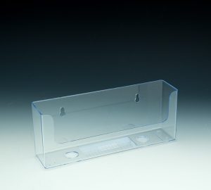 Wall Mount Brochure Holder for Full Sheet Literature up to 8.5"w