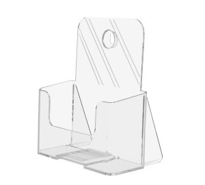 Clear Countertop and Wall Mount Brochure Holder for Literature up to 6" wide.
