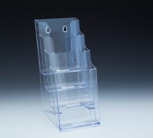 4 Tier Countertop Slant Back Brochure Holder for 4x9 Trifold Literature