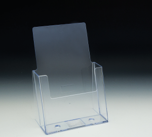 Clear Countertop Brochure Holder for Literature up to 5.5" wide