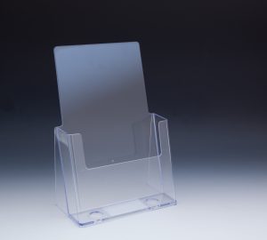 Clear Countertop Brochure Holder for Literature up to 6" wide.