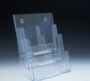 3 Tier Countertop and Wall Mount Brochure Holder for 8.5x11 Literature