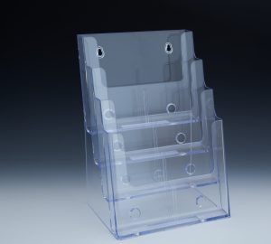 4 Tier Countertop and Wall Mount Brochure Holder for 8.5x11 Literature