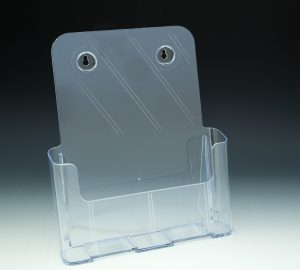 Countertop and Wall Mount Brochure Holder for Full Sheet or Trifold Literature